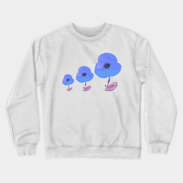 Marine poppies dance Crewneck Sweatshirt by EmilieGeant